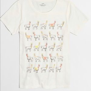 J crew collector tee llama parade